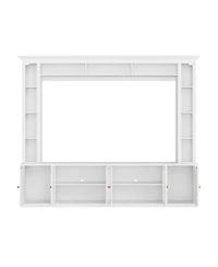 Streamdale Furniture Modern Entertainment Center Wall Unit - 80" Tv Stand, Black