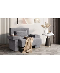 Streamdale Furniture Streamdale Oversized Armchair Wide Mid-Century Chair with Pillow