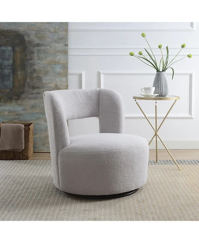 Streamdale Furniture Teddy Fabric Swivel Accent Chair for Living Room Bedroom