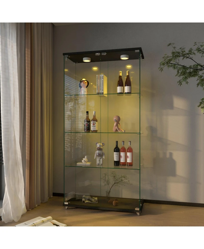Streamdale Furniture Led Glass Display Cabinet