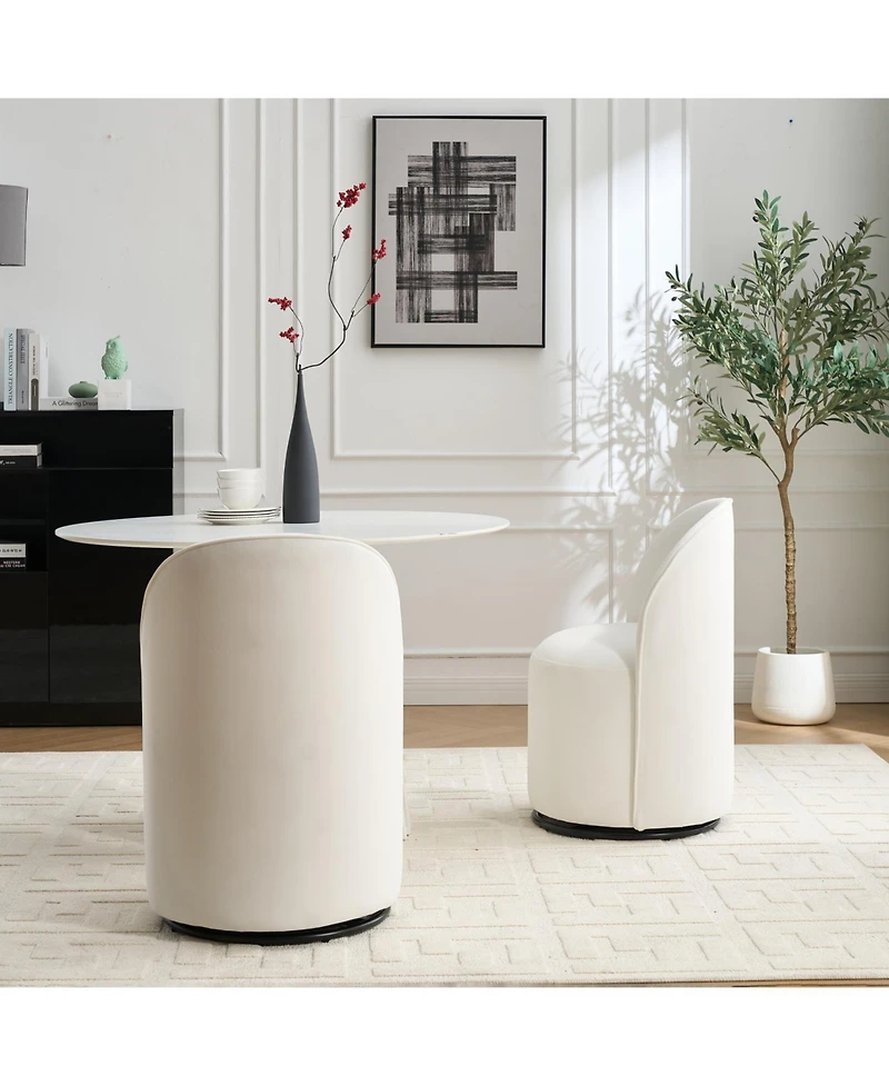 Streamdale Furniture Upholstered Swivel Barrel Dining/Accent Chair