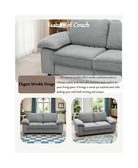 Streamdale Furniture Green Velvet 79" Storage Loveseat