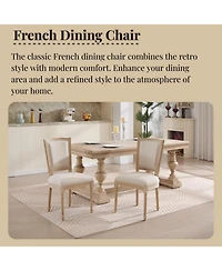 Streamdale Furniture French Country Upholstered Dining Chairs (Set of 2) - Beige