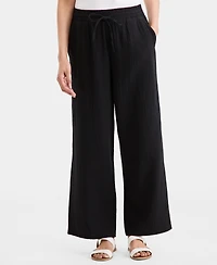 Style & Co Women's Cotton Gauze Straight-Leg Pull-On Pants, Macy's Exclusive