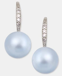 Charter Club Pave & Imitation Pearl Drop Earrings, Macy's Exclusive