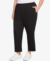 Alfred Dunner Plus Classic French Terry Average Length Pants