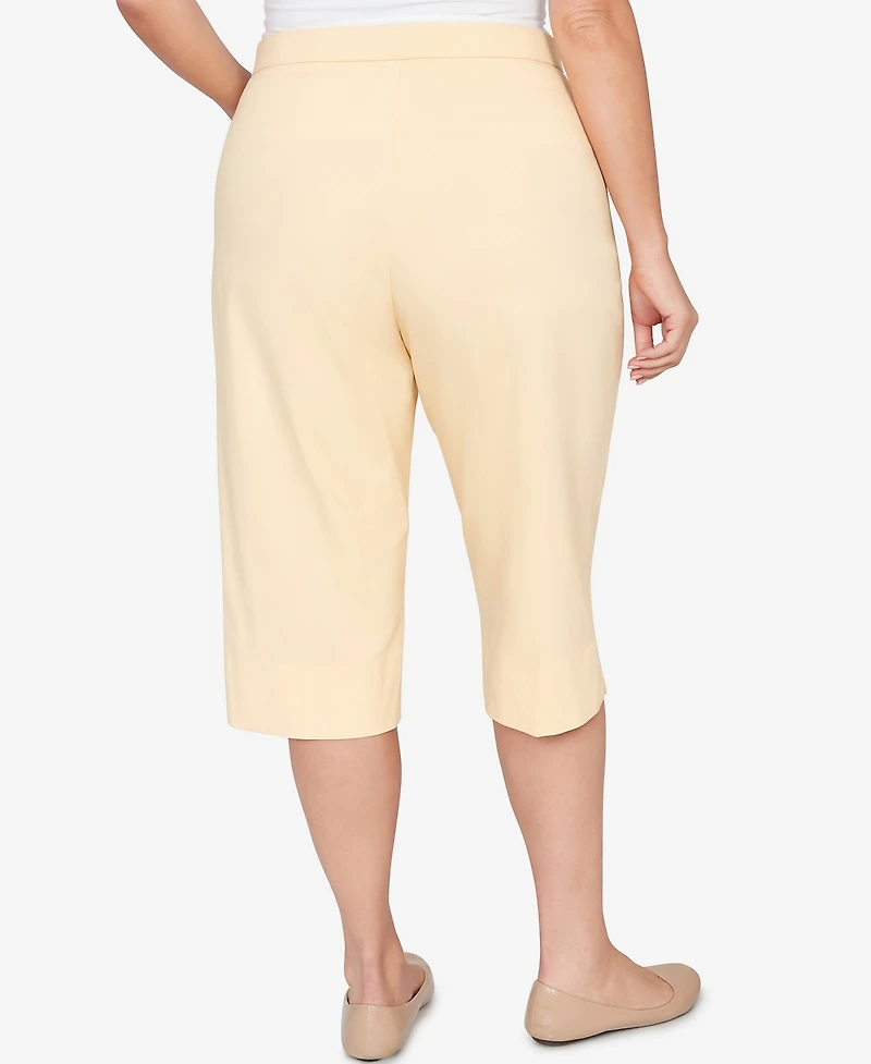Alfred Dunner Plus Classic Pastel Millenium Allure Clamdigger Pants
