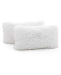 Cheer Collection Shaggy Decorative Pillows