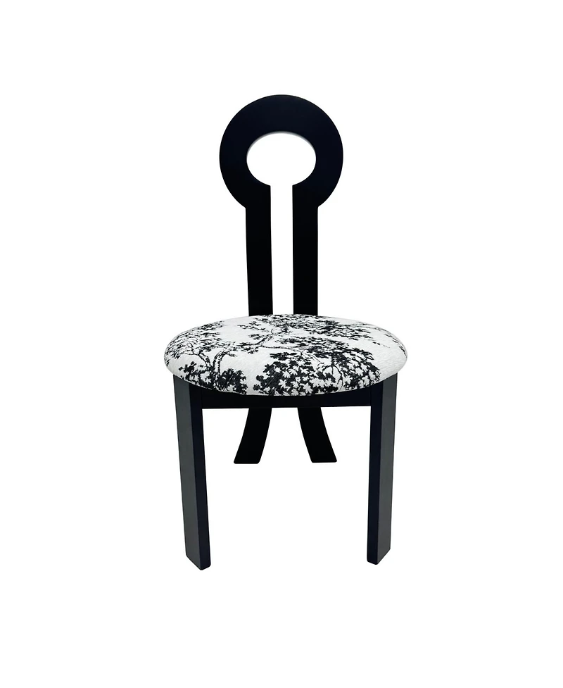 Streamdale Furniture Key-Design Linen Dining Chairs (Set of 2) - Black