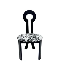 Streamdale Furniture Key-Design Linen Dining Chairs (Set of 2) - Black