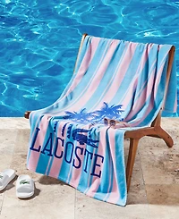 Lacoste Palm Trees Cotton Beach Towel, 36" x 72"