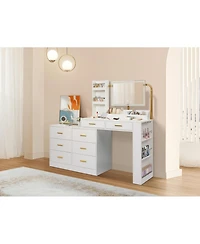 Streamdale White 8-Drawer Dresser - Bedroom Storage