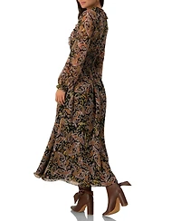 Ivonne Women's Long Dress with Smock Detail