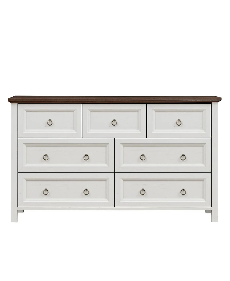 Streamdale Furniture Rustic 7-Drawer Wood Dresser