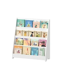 Streamdale Furniture 4-Tier Kids Bookshelf, Toddler Book Display Shelves, Helps Keep Bedrooms, Playrooms, and Classrooms Organized,White