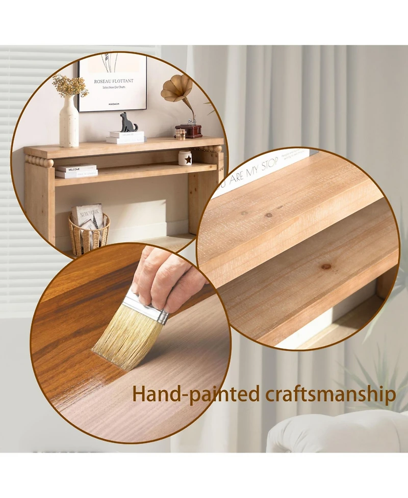 Streamdale Furniture Rustic Console Table with Shelf