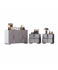 Streamdale Furniture 6-Drawer Dresser with 2 Nightstands