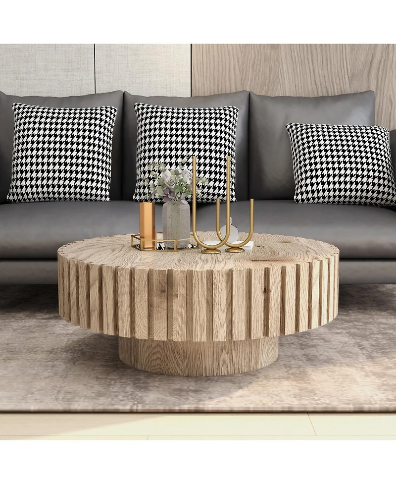 Streamdale Furniture Modern Minimalist Circular Coffee Table