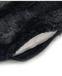 Cheer Collection Plush Reversible Faux Fur 2-Pack Decorative Pillow