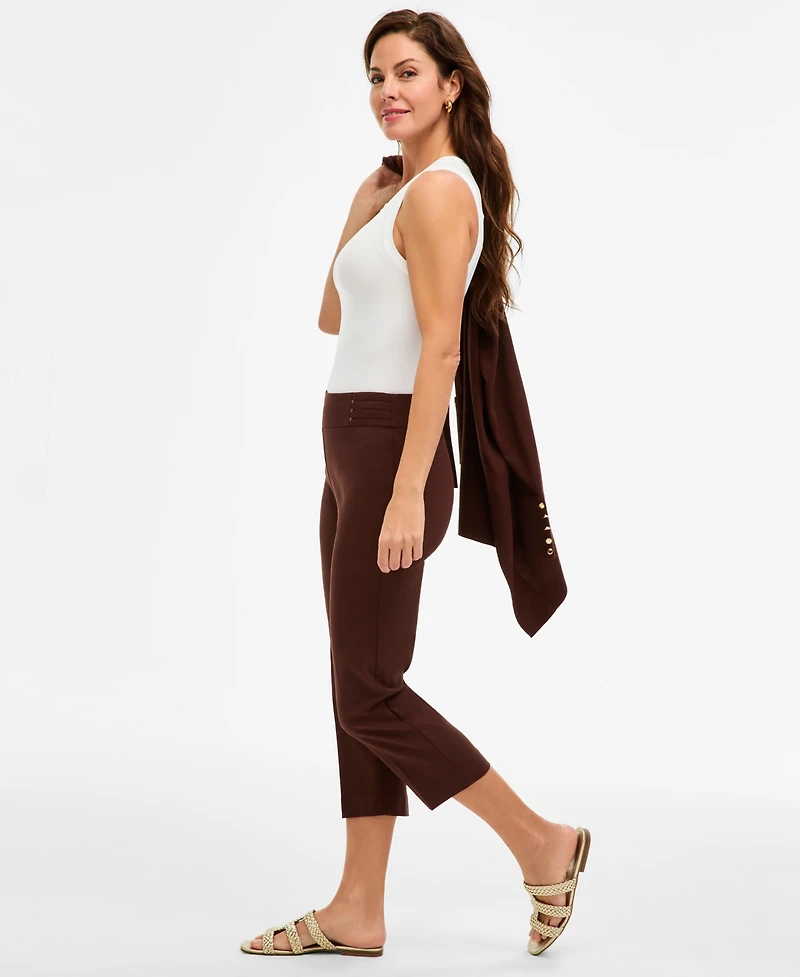Jm Collection Women's Pull-On Capri Tummy-Control Pants, Exclusively at Macy's