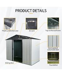 Streamdale Furniture 8ft x 4ft Metal Storage Shed