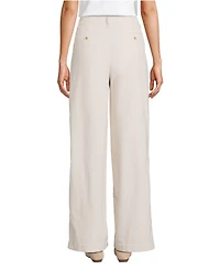 Lands' End Women's Corduroy High Rise Wide Leg Top Stitch Trousers