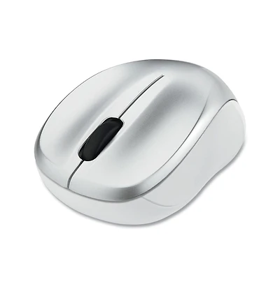 Verbatim 99777 2.4 GHz Frequency/32.8 ft Wireless Range Left/Right Hand Use Silent Wireless Blue Led Mouse - Silver