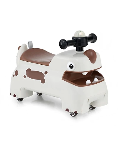 Hongge Toddler Ride On Toy Car With Led Lights Sounds And Under Seat Storage