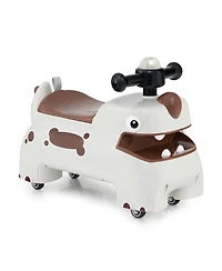 Hongge Toddler Ride On Toy Car With Led Lights Sounds And Under Seat Storage