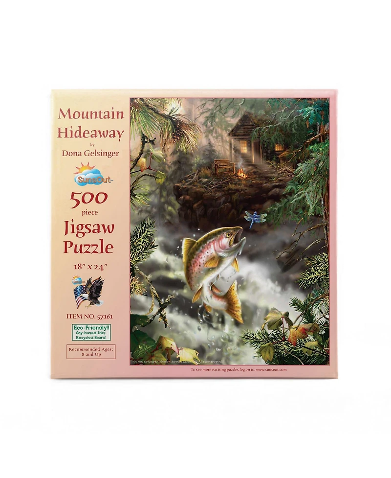 SunsOut Mountain Hideaway 500 piece Jigsaw Puzzle for Adults
