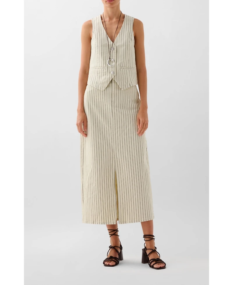 Scalpers Women's Denim Stripes Skirt