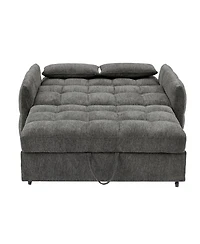 Streamdale Furniture Green Loveseat Sofa Bed with Usb Ports & Pillows