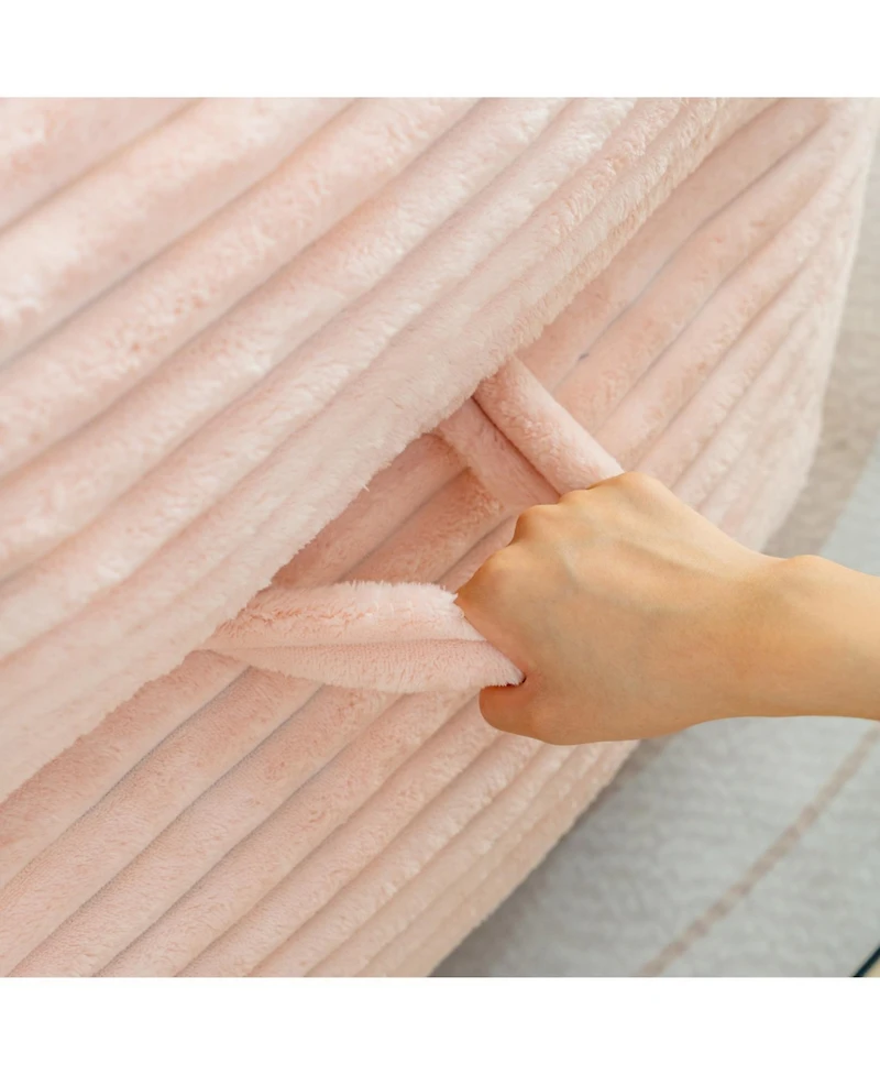 Streamdale Furniture Cozy Bean Bag Lounge Chair with Armrests (Beige)