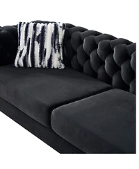 Streamdale Furniture + 84.25"W + Velvet + Tufted + Sofa