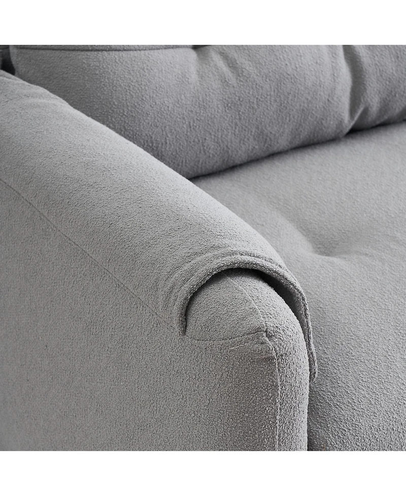 Streamdale Teddy Cotton Linen Sofa - Light Grey