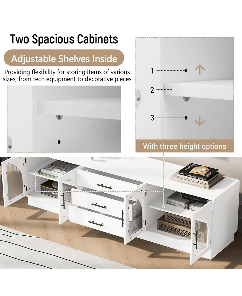 Streamdale Furniture 68.9" Modern Tv Stand for 75" TVs, Media Console Cabinet
