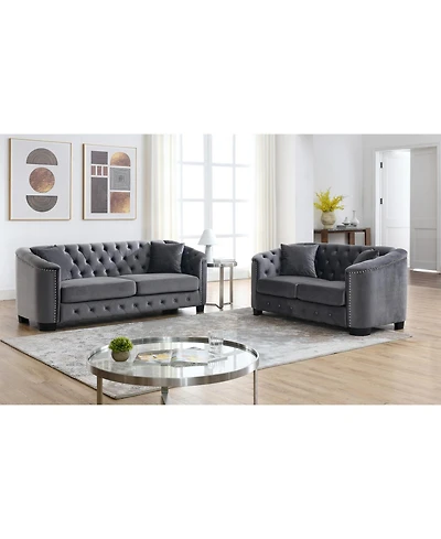 Streamdale Furniture 3-seater + 2-seater Combination sofa.Velvet