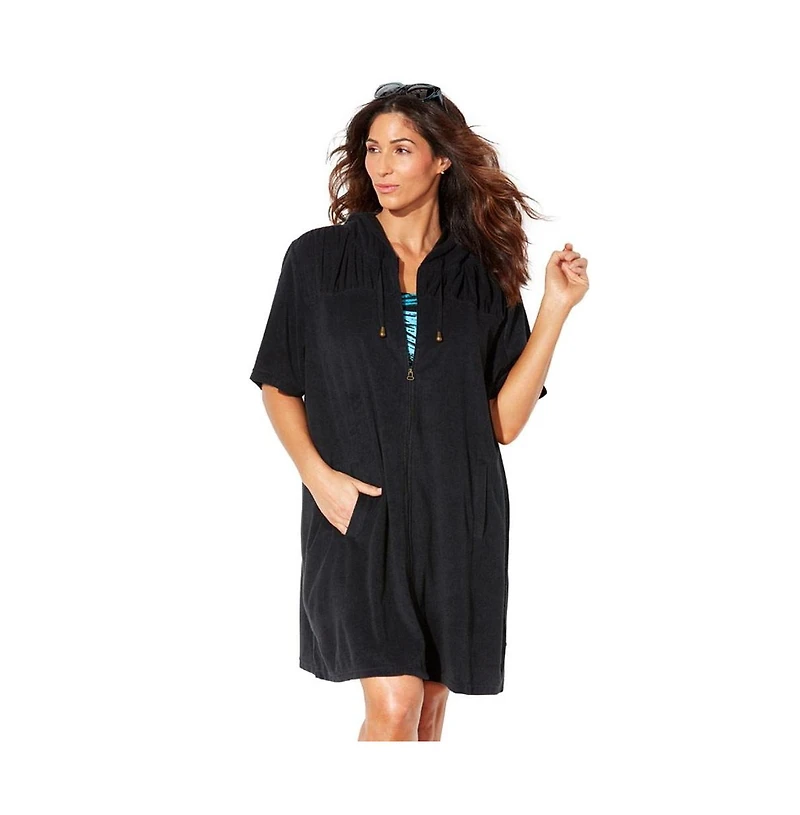 Swimsuits for All Women's Alana Terry Cover Up Hoodie