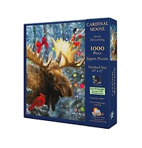 SunsOut Cardinal Moose 1000 piece Jigsaw Puzzle for Adults Christmas