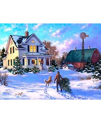SunsOut Christmas Morning Welcome 500 piece Jigsaw Puzzle for Adults Christmas