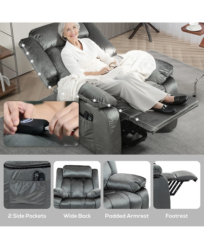Homcom Power Lift Recliner Chair with Massage, Electric Lift Chair