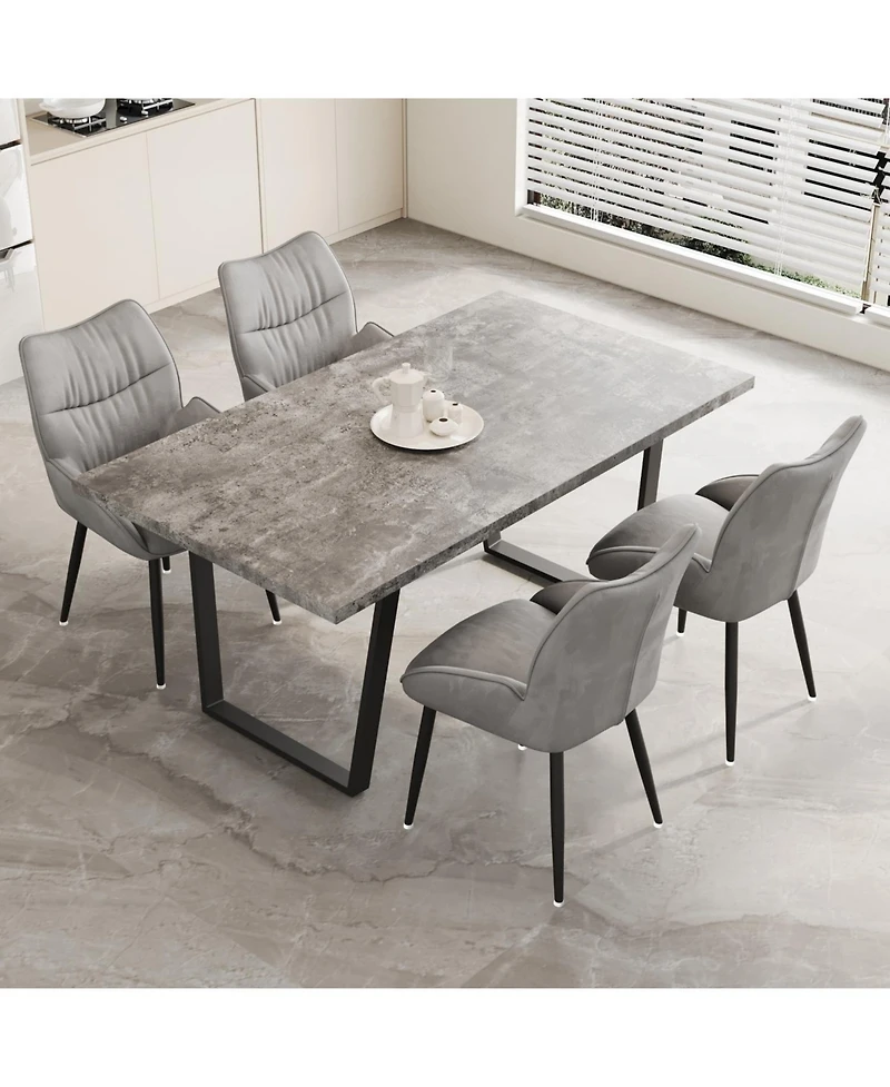 Streamdale Furniture 62.9" Rectangular Dining Table & 4-Chair Set