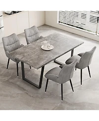 Streamdale Furniture 62.9" Rectangular Dining Table & 4-Chair Set