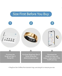 RingConn Gen 2 Size 8 Gold 0905 Fitness Trackers