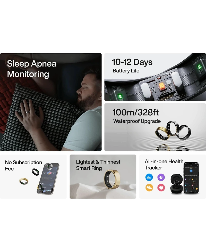 RingConn Gen 2 Size 10 Black 1001 Fitness Trackers