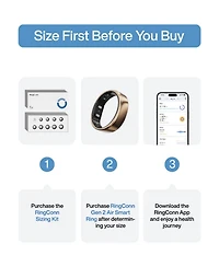 RingConn Gen 2 Air Size 9 Dune Gold 4859 Fitness Trackers