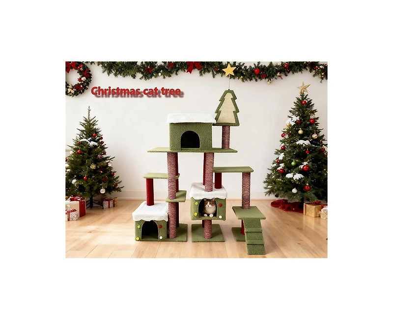 Zeus & Ruta Christmas Wide Cat Tree