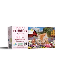 SunsOut I Wuv Flowers 300 piece Jigsaw Puzzle for Adults
