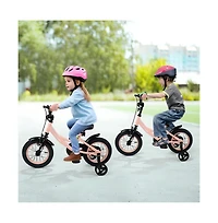 Hongge Kids Training Bike with Adjustable Seat Dual Brake System and Rubber Tires