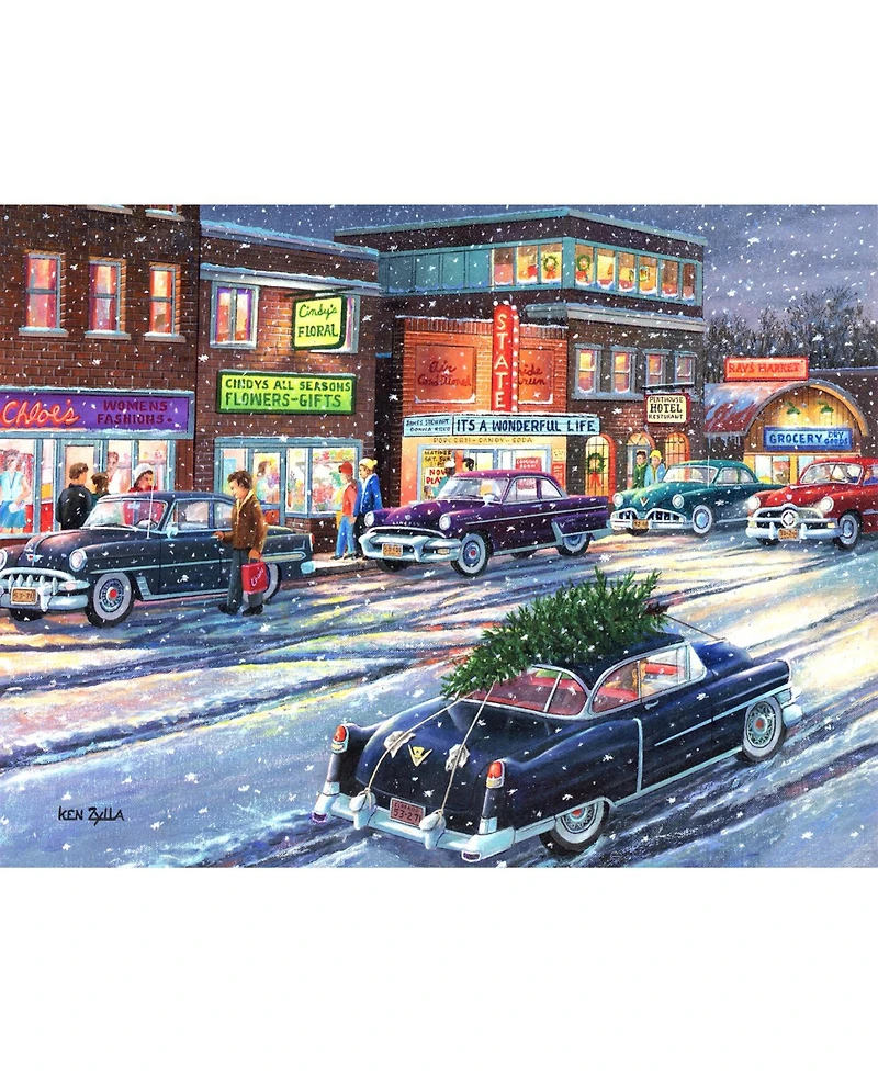 SunsOut Twilight on Main 500 piece Jigsaw Puzzle for Adults